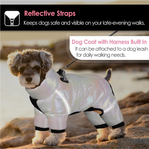 New Waterproof Dog Jacket, Warm Fullbody Dog Snowsuit - Picture 4 of 7